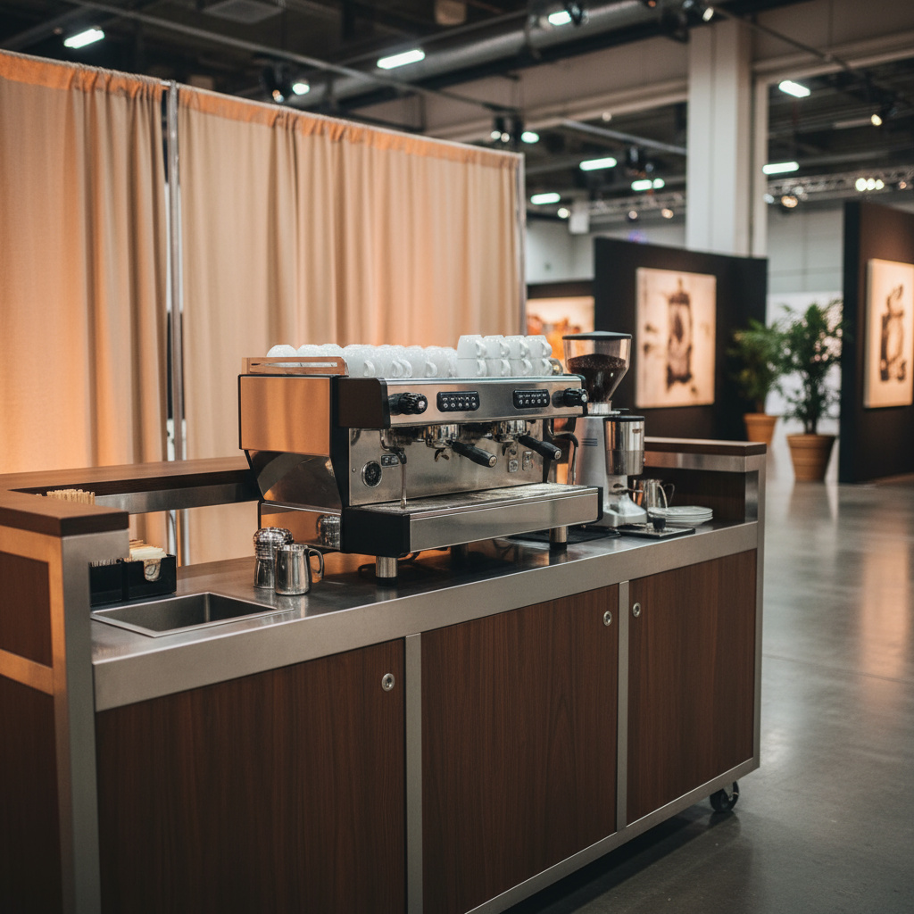 Professional mobile coffee station for corporate events